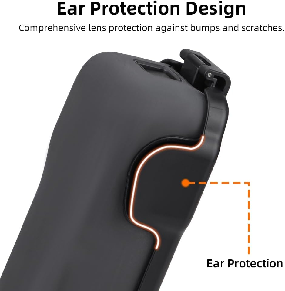 Protective Case for DJI Pocket 3: Anti-Fall Storage Handheld Hard Shell Accessories - Cover for DJI Osmo Pocket 3, Portable Cage Protector Cap Holds 3 Filters, Lens Hood Full Protection, Black image number 3