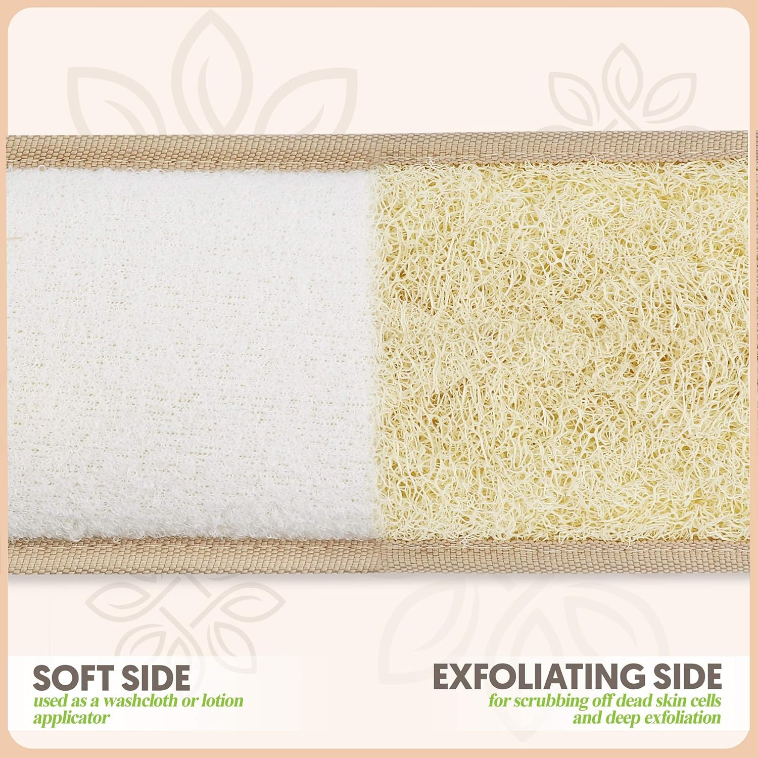 Almooni Natural Egyptian Loofah Back Scrubbers for Use in Shower, Exfoliating Natural Loofah Back Scrubber for Shower for Men and Women to Clean Your Back Deeply - 1 Count (1 Pack) image number 3