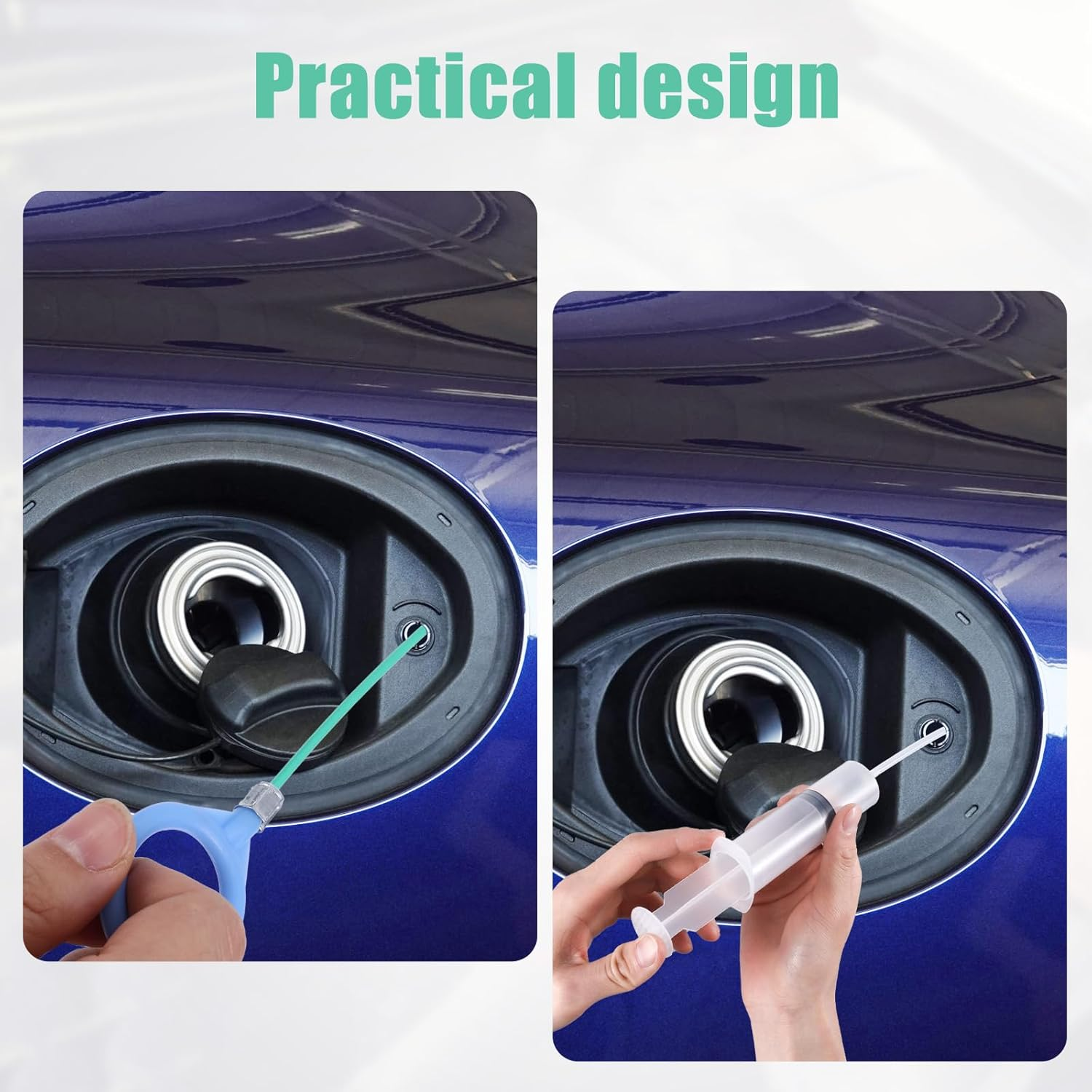 Auto Sunroof Drain Cleaning Tool, 118In Long Pipe Cleaners Include Cleaning Brush, Syringe & Syringe Hose Soft Drain Brush Pipe Cleaner for Car Wiper Sunroof Trunk Drains Hole image number 3