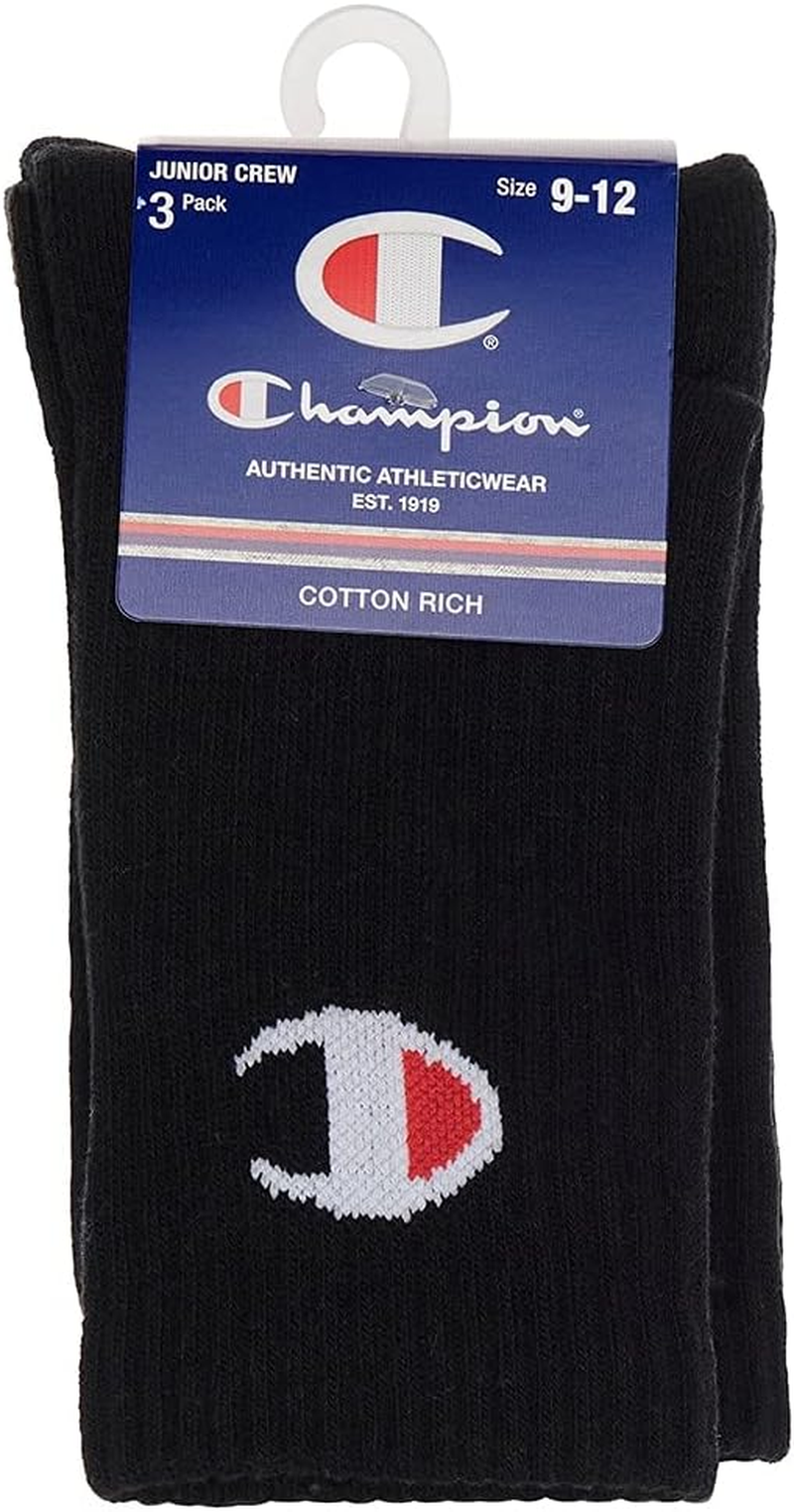 Champion Kids C Logo Crew Socks (3 Pack)