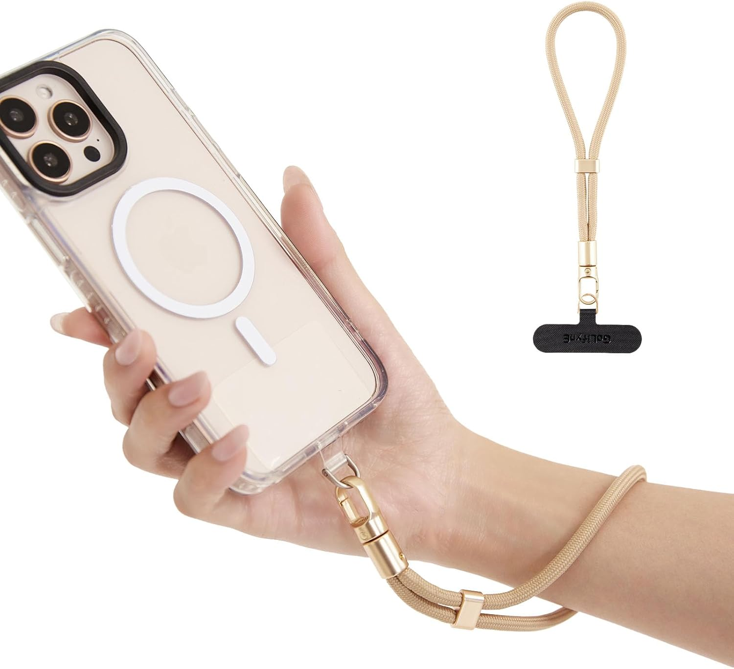 Golifyne Phone Wrist Strap with Stainless Steel & TPU Tether Tabs for Iphone &ndash; Secure Hand Strap Lanyard for Men & Women