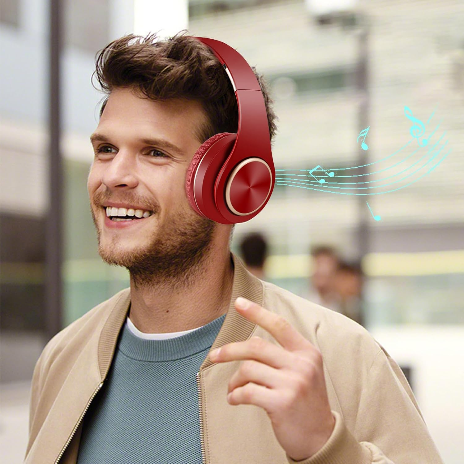 Noise Cancelling Wireless Headset - Noise Cancelling Stereo Headset | over Ear Headphones for Play Games, Daily Life, Listen to Music image number 3