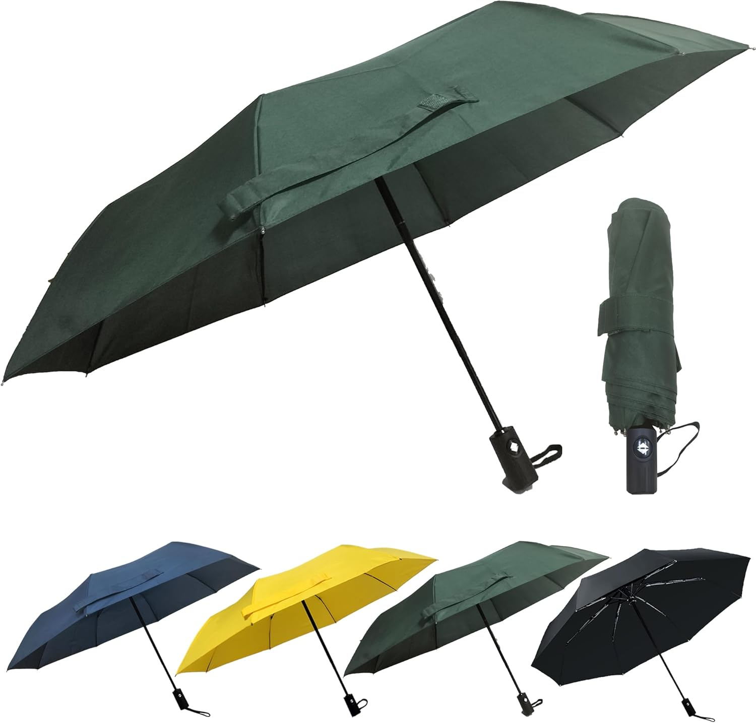 Windproof Travel Umbrella Sturdy Fiberglass Frame Compact Umbrella Auto Open Close Portable UV Protection Umbrella for Travel Something for Everyone