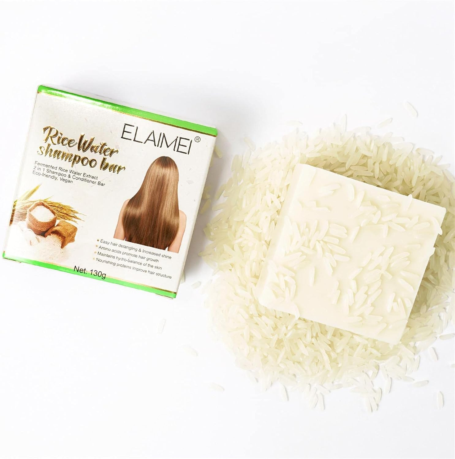 2 Pcs Hair Shampoo Bar, Solid Shampoo Bar Hair Soap Organic Shampoo Bars for Hair Loss, Hydrating Hair Loss Solution for Strengthening & Volumizing Hair M/B image number 3