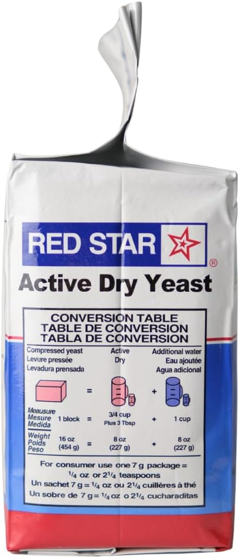Red Star LESSAFRE Red Star Active Dry Yeast 16 Oz (1 Pound) Size