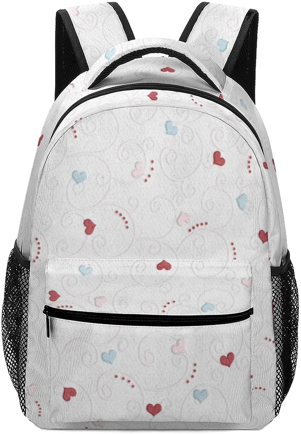 Oxford Cloth Children'S Backpack Pretty Decorative Texture Pattern Heart School Backpack for Girls,Adjustable Shoulder Waterproof image number 5