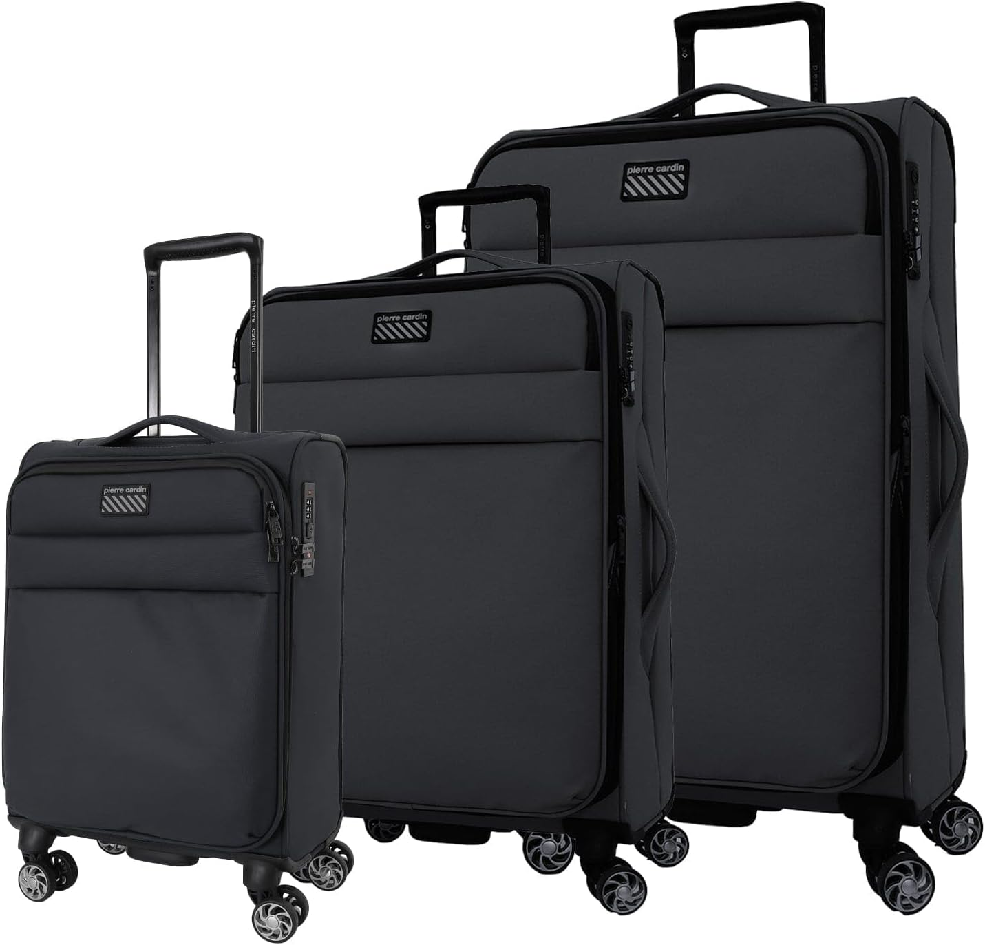 Pierre Cardin 69Cm Soft Water-Repellent Medium Suitcase Spinner in Navy