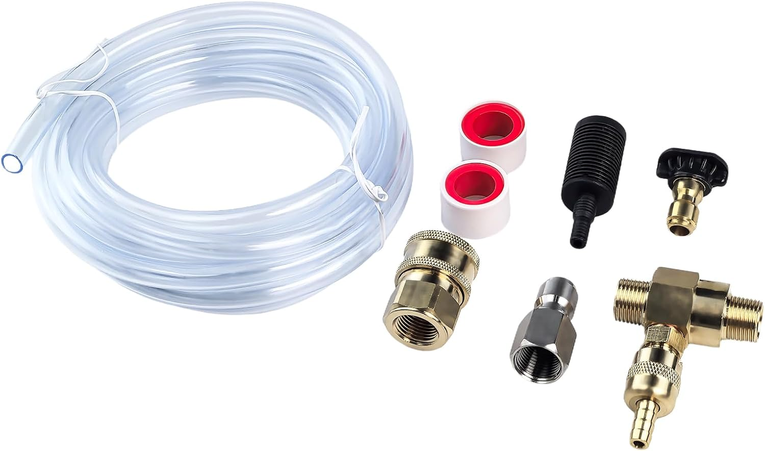 Pressure Washer Injector, Power Washer Chemical Injector Kit Adjustable 4000 PSI 3/8 Inch Connectors Soap Downstream Injector with 10 Ft Siphon Hose image number 5