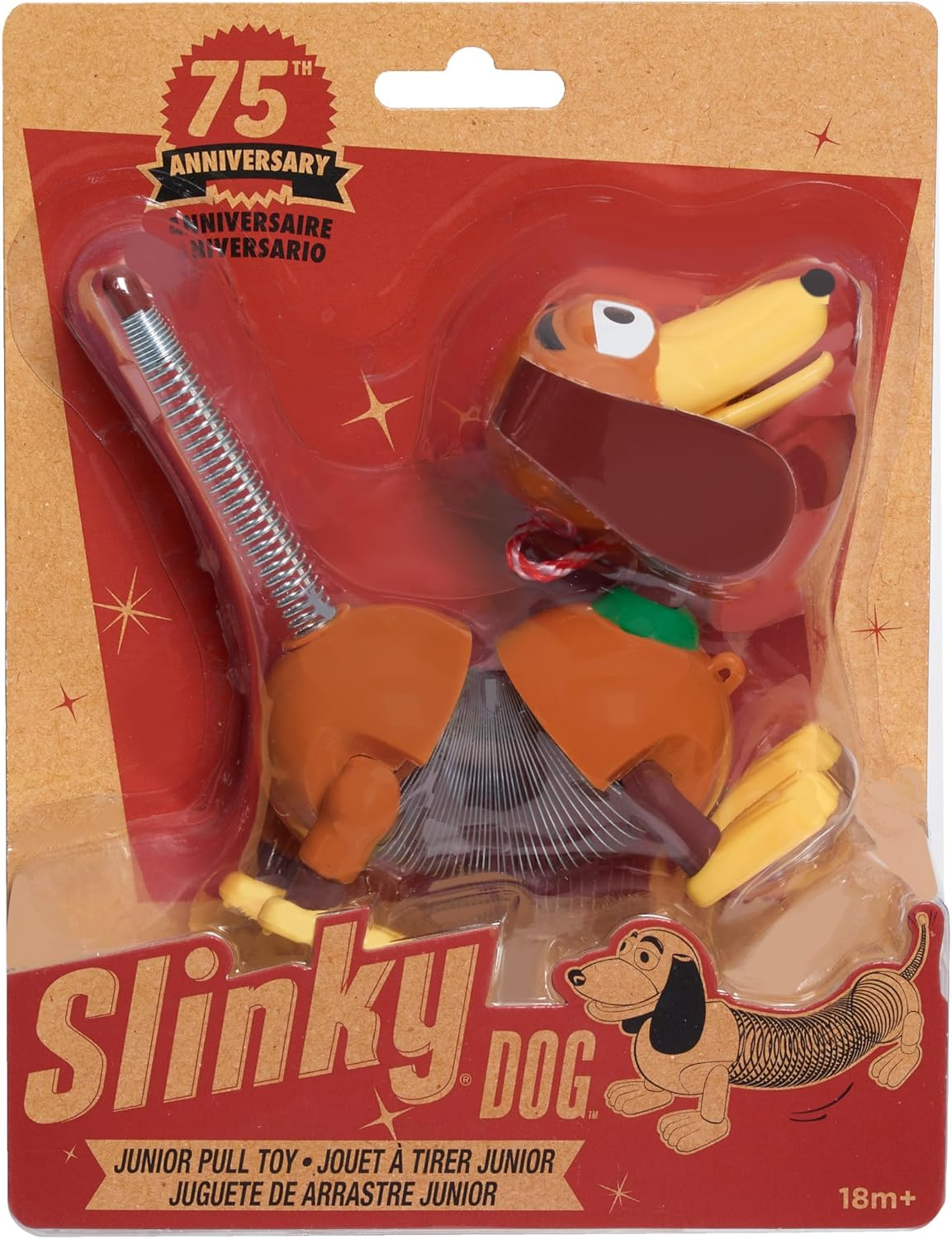 Retro 4.35-Inch Slinky Dog Jr, the Original Walking Spring Toy, Vintage Spring Toys, Small, Kids Toys for Ages 18 Month by Just Play image number 3