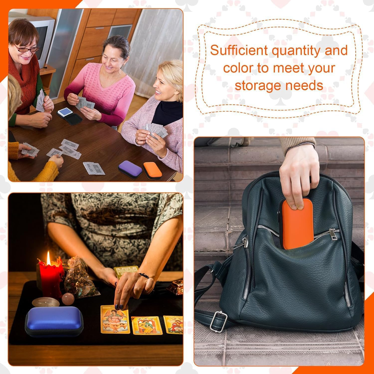 Pvieked 4 PCS Travel Cards Hard Case, Card Case Compatible with MTG, Portable, Sturdy, Zipper Opening, 4 Compartments, Waterproof, 11.5 X 8 X 4 Cm / 4.5 X 3.15 X 1.57 Inch image number 4