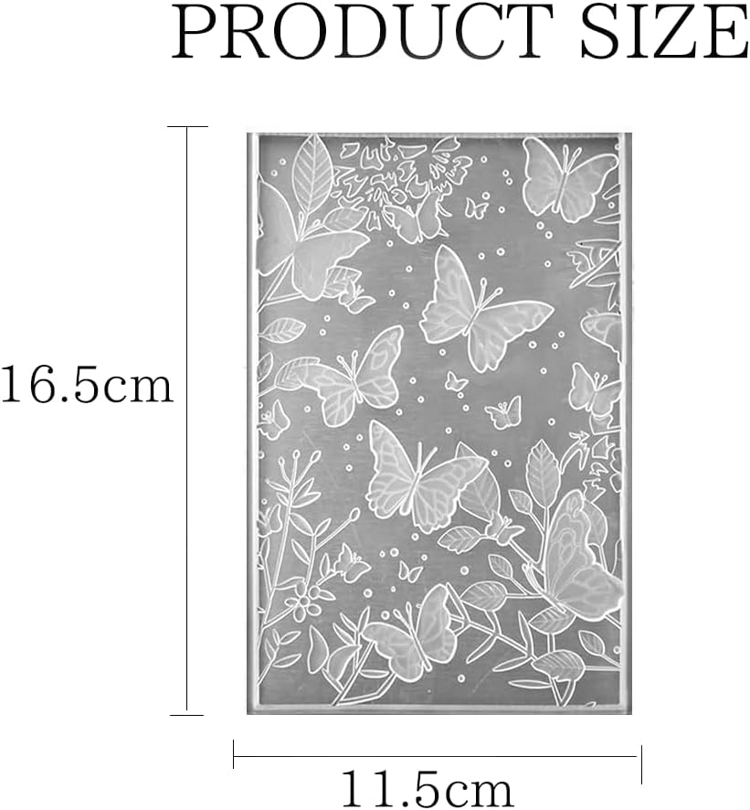 1Pcs 3D Embossing Folders,Textured Flowers Leaves Butterflies Background Embossed Template,Embossing Plates,Plastic Template,For Card Making,Scrapbooking Paper, Photo Album image number 4