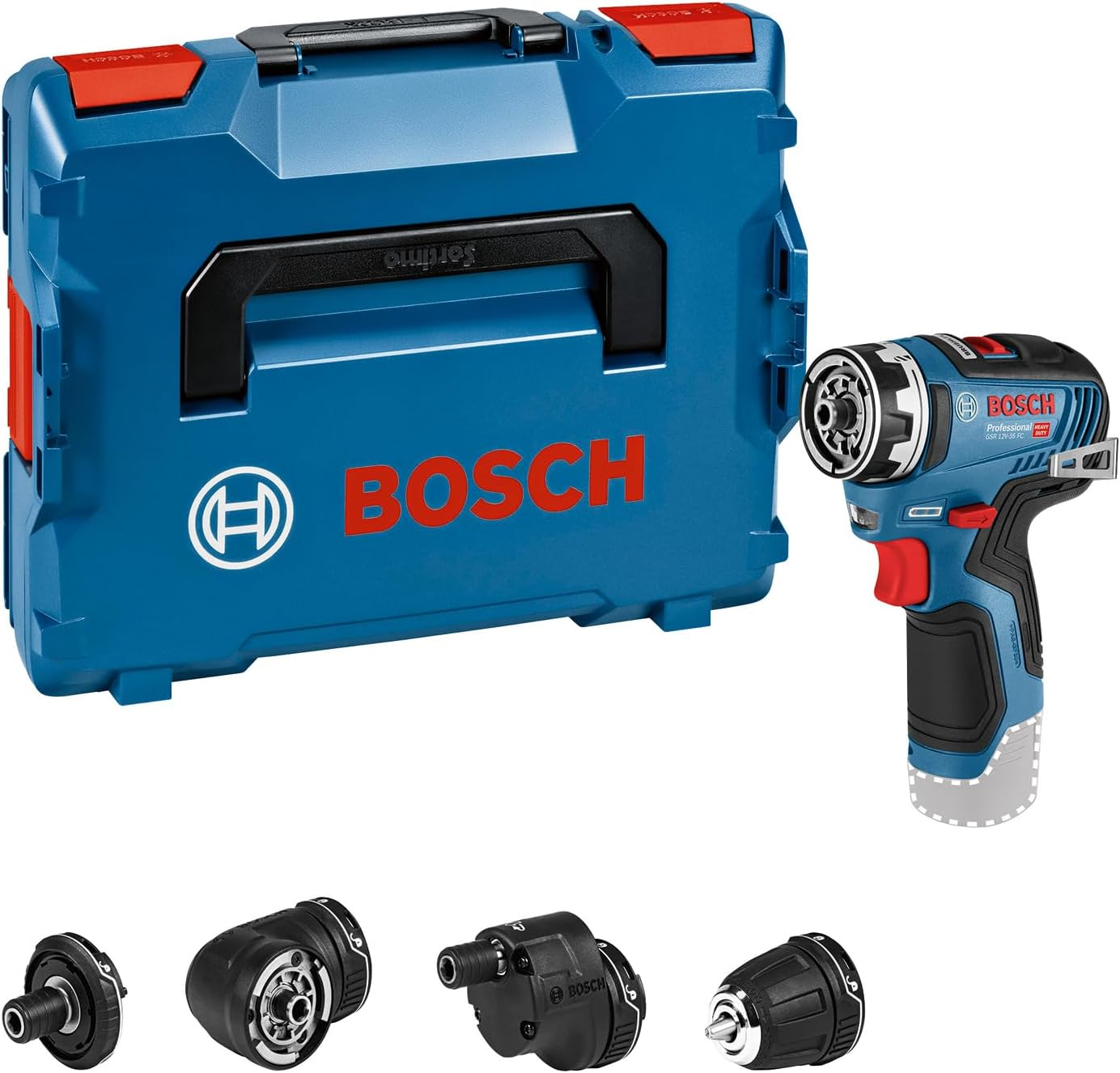 Bosch Professional 12V System GSR 12V-35 FC Cordless Drill/Driver (Incl. 4 Flexiclick Adapters, excluding Batteries and Charger, in L-BOXX 102) &ndash; Flexiclick System image number 2