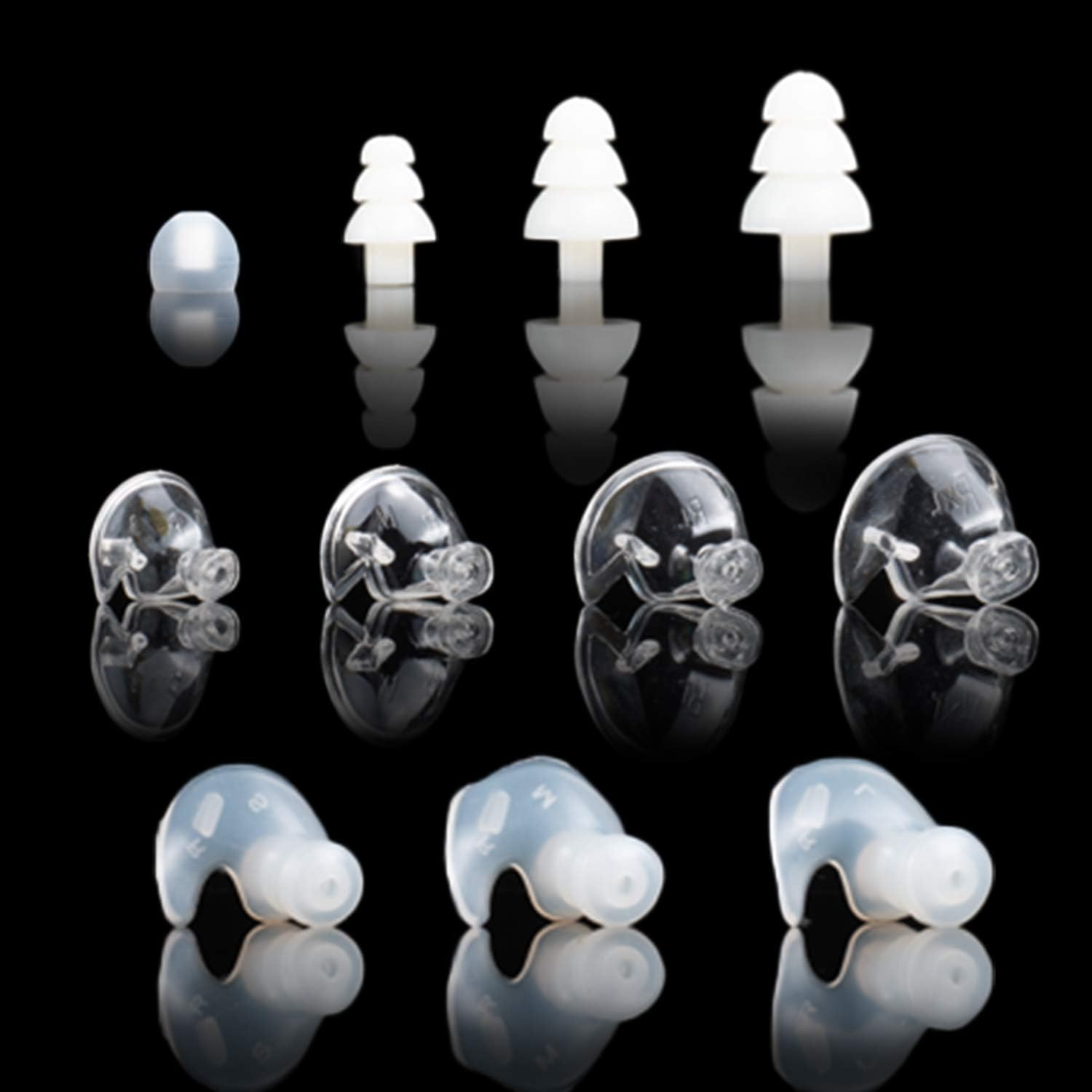 Hydroactive Premium Short-Cord Waterproof Headphones (Wired 3.5 Mm Jack) with 11 Earbuds in 4 Styles (Separate Music Player Purchase Required)