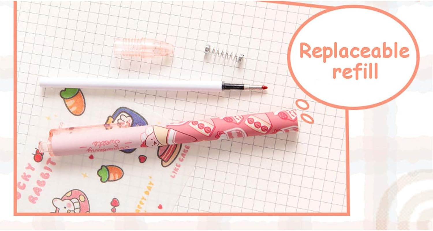 MLAFE Kawaii Gel Pen Cute Creative 30 Packs Black Water Pen Kawaii Signature Pen Office Pen Cute School Supplies (Style Five) image number 6