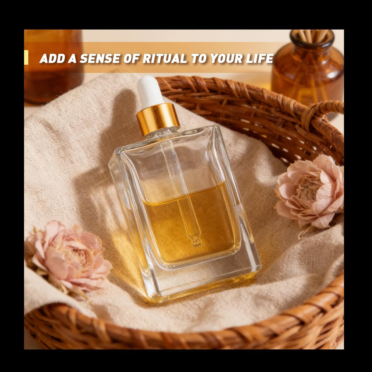 VASANA 2Pcs 50Ml/1.7Oz Empty Clear Square Glass Dropper Bottles with Gold Eye Dropper Refillable Essential Oils Bottles Perfumes Sample Vials Travel Cosmetic Container image number 4