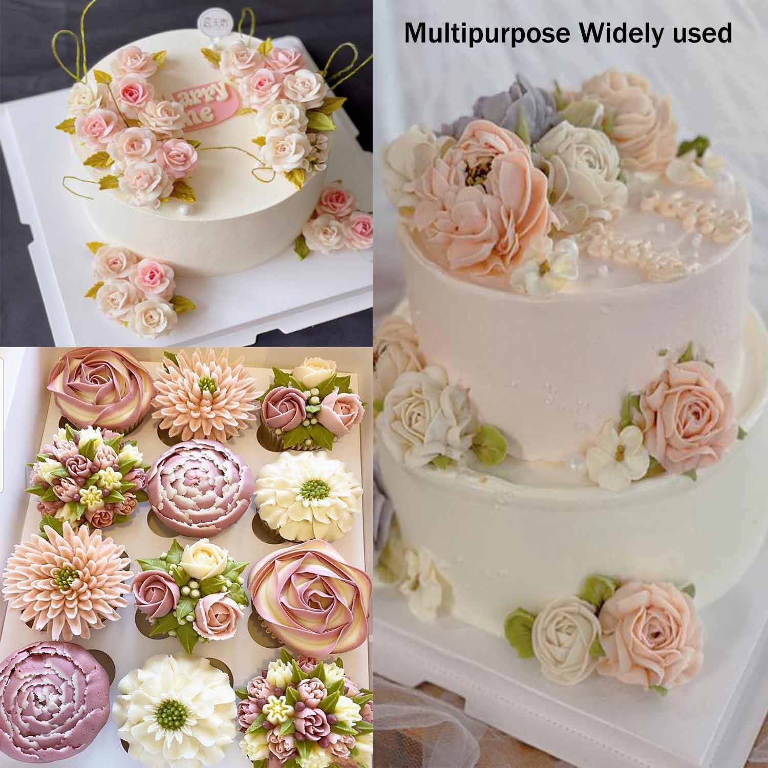 Roczential 35 Pack Cake Stand, Rotating Cake Turntable with 2 Icing Spatula,7 Icing Tips and 20 Bags,3 Cake Scrapers Icing Smoother Set & More, Baking Cake Decorating Kits Supplies