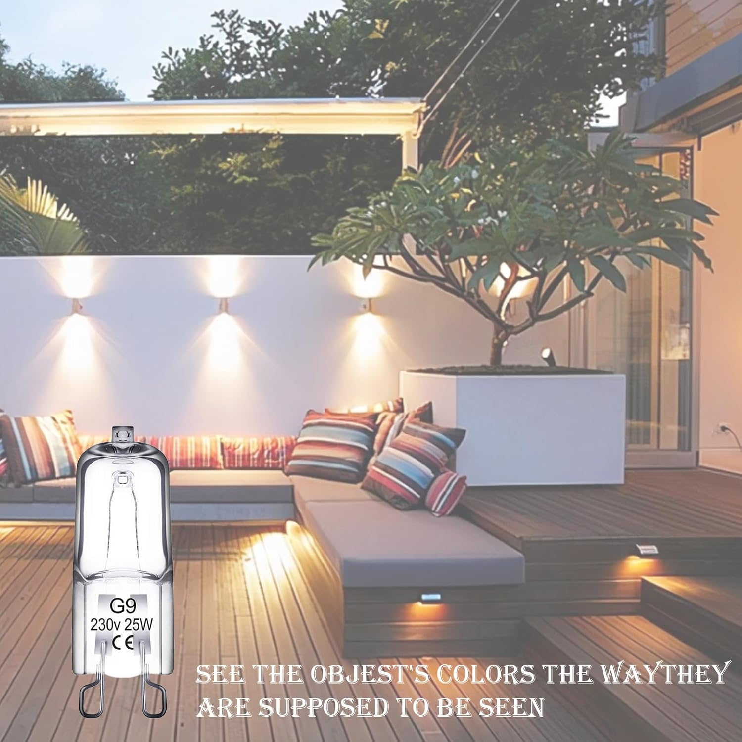 2-Pack G9 Halogen Bulbs 25W Warm White 220-240V Dimmable Light Globes - Bi-Pin Base for Oven, Kitchen, Cabinet Lighting image number 5