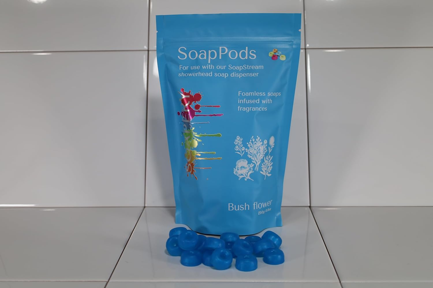Soappods Bushflower Scent, Luxury Foamless Soap, Please Use with Soapstream, Showerhead Soap Dispenser by Soapery image number 4