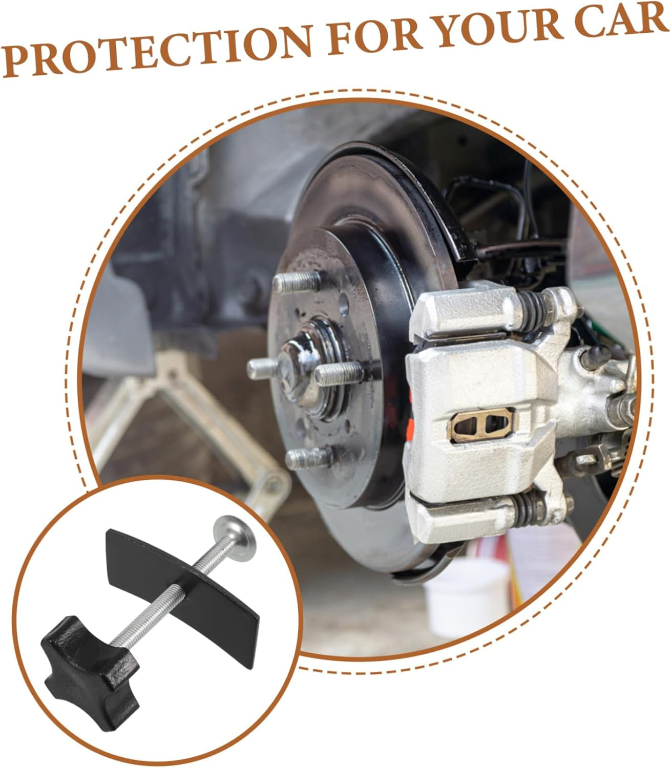 NOLITOY Brake Pad Tool Hand Brake Caliper Tool Heavy Duty Easy Operation Automotive Replacement Parts image number 4