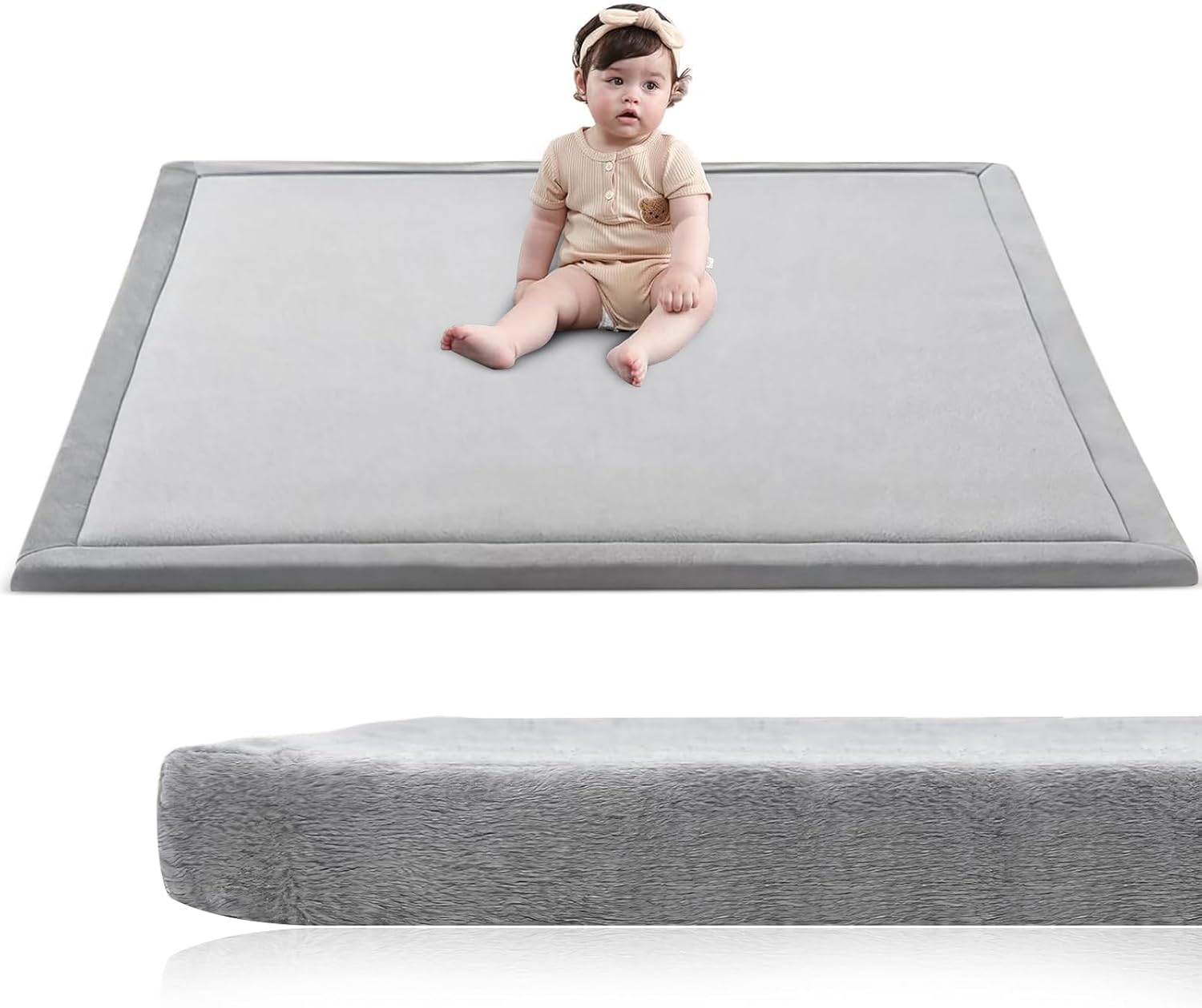 Kids Baby Play Mat, 3Cm Thick Tatami Muscle Mat, Extra Thick Foam Mat for Kids in Tatami Mat Ideal for Crawling, Tummy Time Childrens Playroom Decor, 200 * 200Cm image number 4