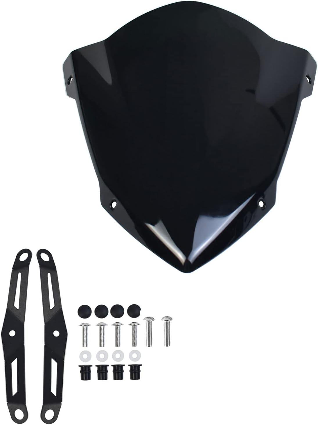 Motorcycle Front Touring Fairing Windscreen Windshield Wind Deflector Cover Compatible with YA-MA-HA MT-03 MT03 MT 03 MT25 MT 25 MT-25 2020 2021 2022 2023 (Smoke) (MD-257-JP) - Smoke image number 2