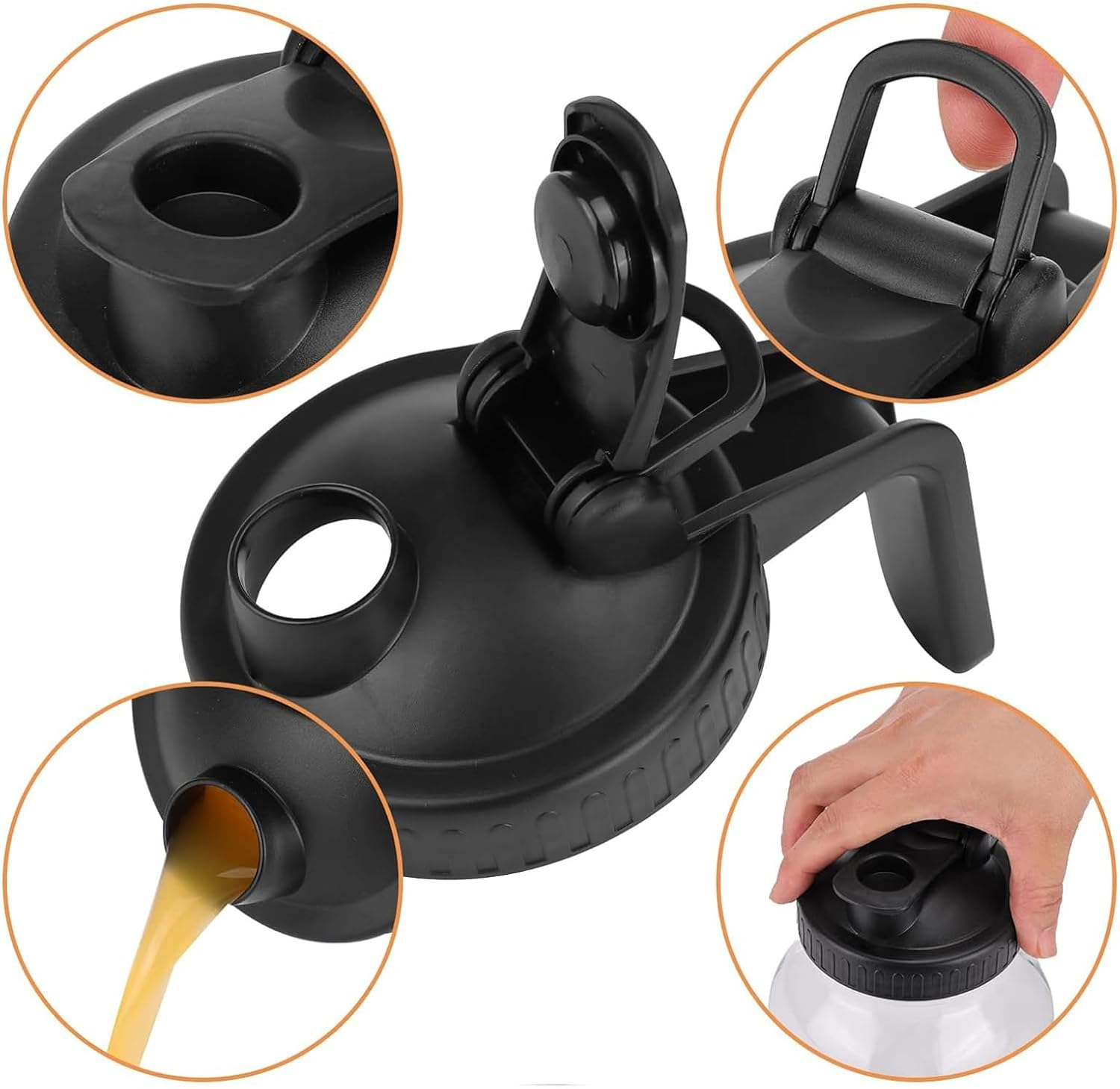 Bewinner Cold Brew Coffee Machine, Thick Cold Brew Jug Made of Glass, Jug for Iced Coffee Maker with Stainless Steel Filter, Leak-Proof Lid for Iced Coffee Lemonade (2000 Ml) image number 6