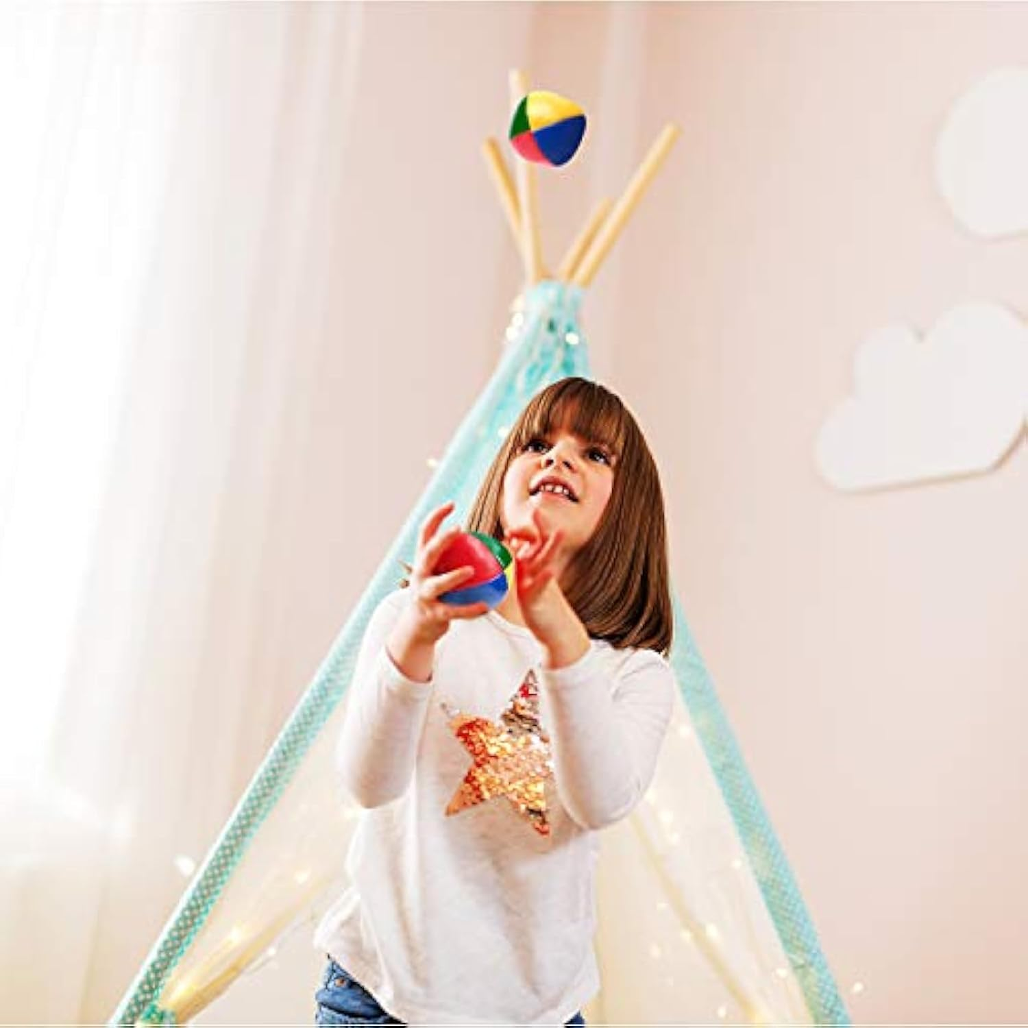 Patelai Juggling Balls Set for Beginners, Quality Mini Juggling Balls, Durable Juggle Ball Kit, Soft Easy Juggle Balls for Boys Girls and Adults, Multicolored (6 Packs) image number 3