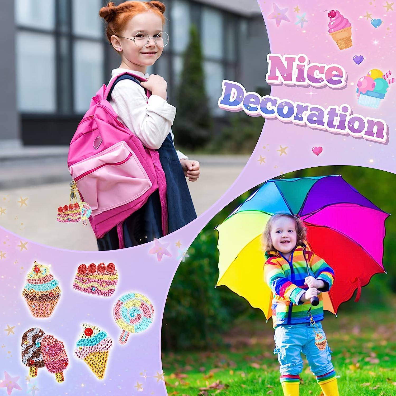 Gifts for 6-10 Year Old Girls - Craft Kits, Diamond Art Painting Mosaic Kits for Kids - Toys and Birthday Presents for 7-12 Year Olds image number 4