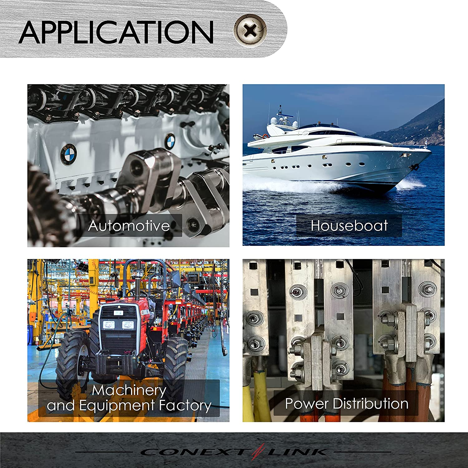 Conext Link BTZ1-2 Battery Terminal Postive Negative 8 4 2 1/0 Gauge 2 Pack image number 5