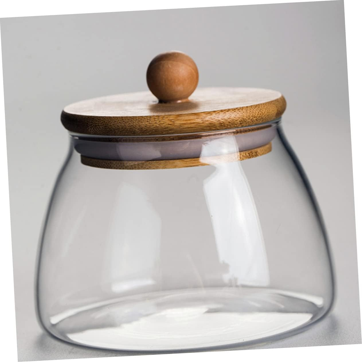 HOLIDYOYO 2Pcs Glass Candy Jar Lid Airtight Storage for Sweets Cookies Snacks Glass Design for Wedding Favors and Home Organization image number 2