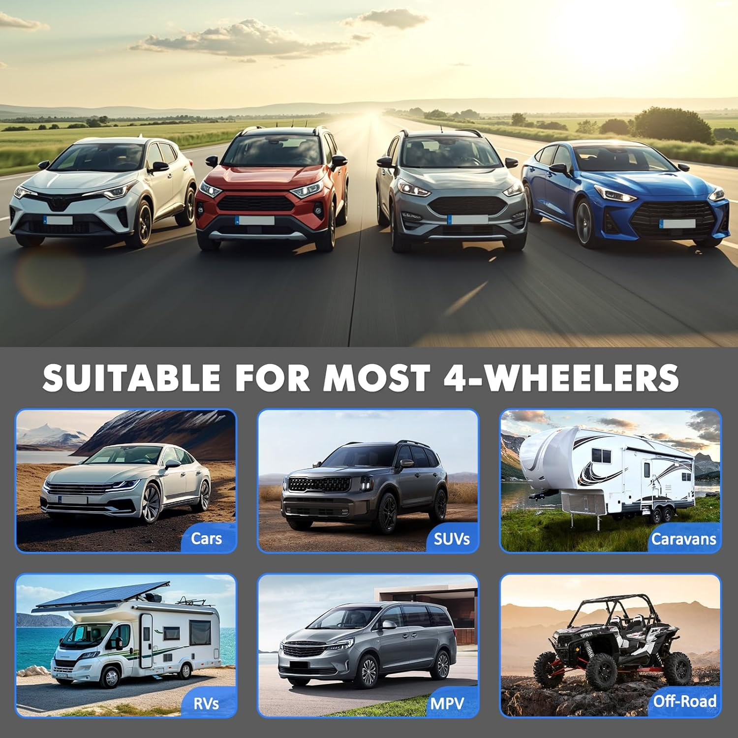 Avutrel TPMS Tyre Pressure Monitoring System 0-8 Bar Tyre Pressure Monitor with USB Charge, 4 Tyre Pressure Sensors, Android Navigation Display Compatibility, Universal Tool for Cars, Caravans image number 2