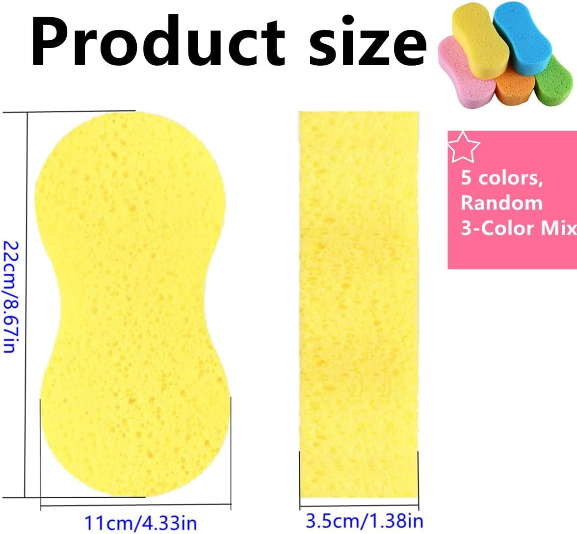3 Pack Car Wash Sponge,Car Beauty Wash Cotton, Big High Foam, Scratch-Free Finish, Compression Sponge Does Not Deform,For Kitchen, Bathroom, Household Cleaning(Random 3-Color Mix) image number 4