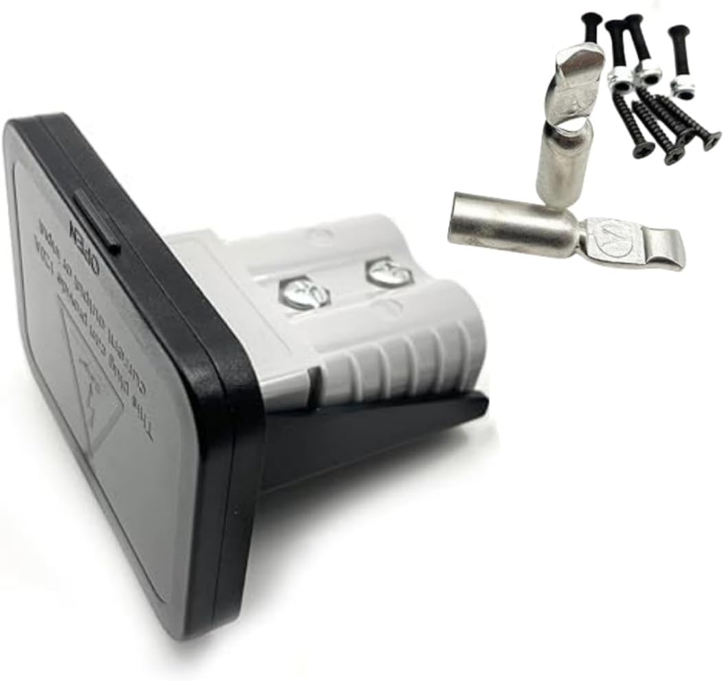 120A 12-24V DC Flush Mount Recessed Plate, Plug Mounting Panel,120A Plug Panel Base with Dust Cover,For Anderson SB120 Series Connectors image number 2