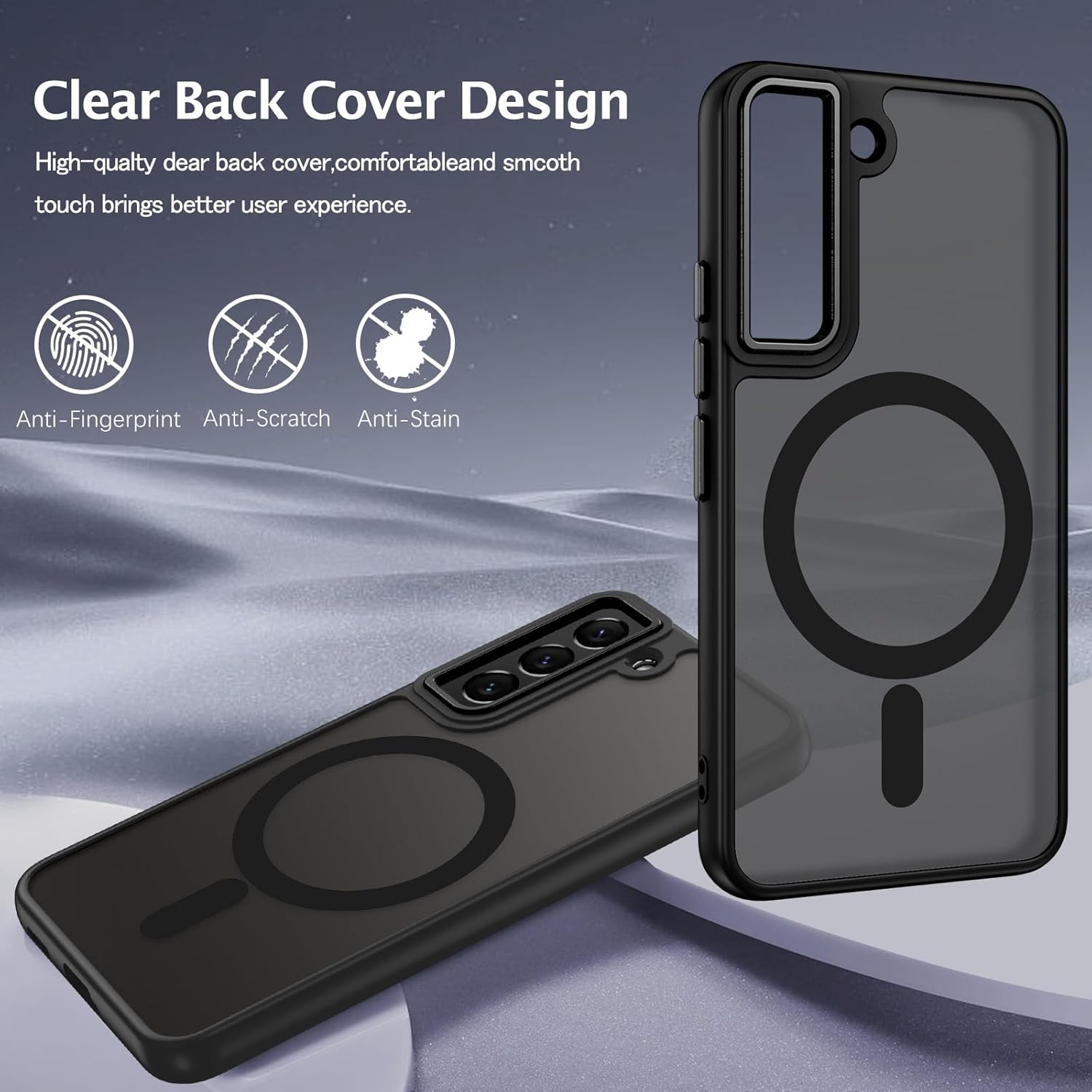 BENTOBEN Case for Samsung Galaxy S22, Compatible with Magsafe, Slim Magnetic Design Soft TPU Bumper Shockproof Protective Drop Protection Girls Women Men Boys Samsung S22, Black image number 4