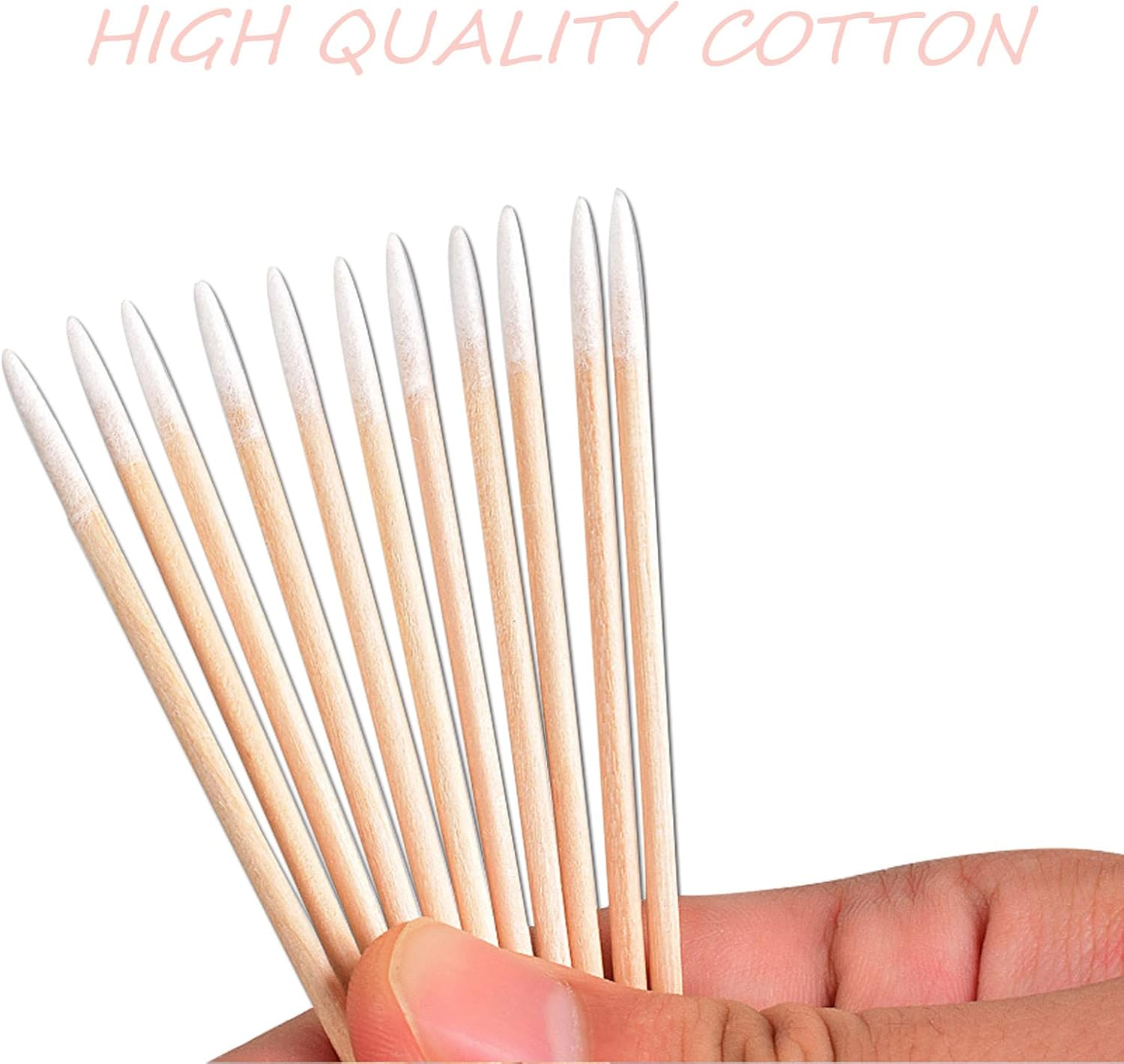 1300Pcs Microblading Cotton Swab,4 Inch Cotton Swabs Pointed Tip, Cotton Swabs with Wood Sticks, Cotton Tipped Applicator for Makeup,Cleaning and Tattoo Permanent Supplies