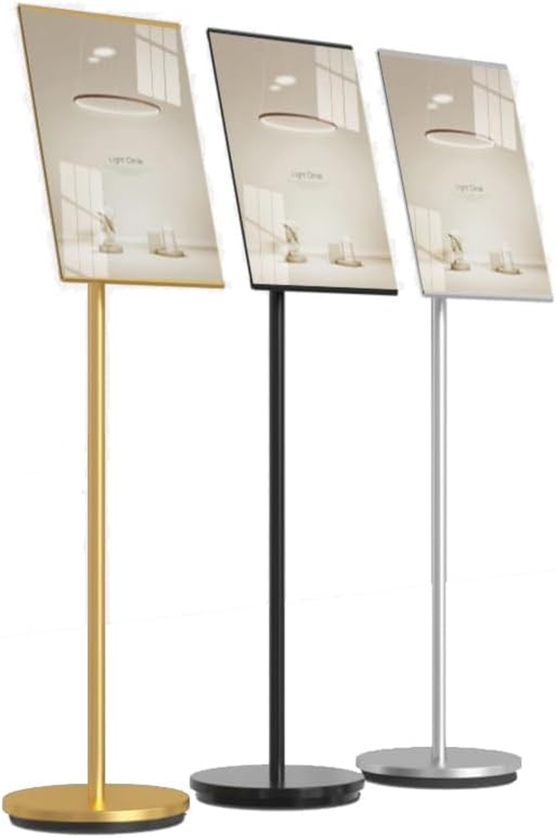 A3 A4 Premium Floor Poster Stand Business Menu Display Foyer Pedestal Sign Holde (BLACK, A4)