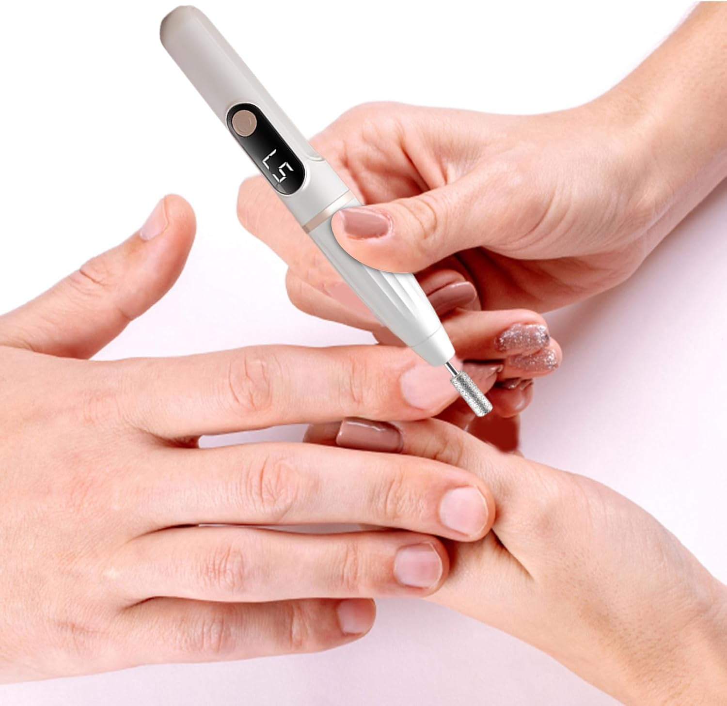 Electric Nail File | Nail File Machine Cordless Filer | Manicure Kit Portable Pedicure Tools with Replacement Parts, Grinder Rechargeable for Fingernail Toenail image number 6