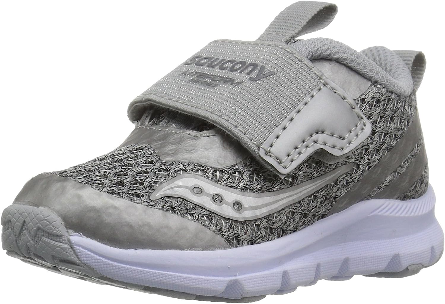 Saucony Girls Baby Liteform Sneaker, Light Grey, 4.5 Wide US Toddler