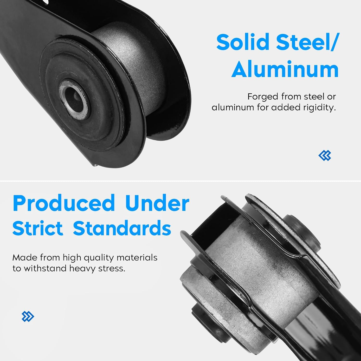 Front Upper & Lower Control Arms W/Bushing Assembly Replacement for 91-99 Jeep Cherokee 91-92 Comanche Suspension Kit K660203 K620244 4Pc Set image number 5