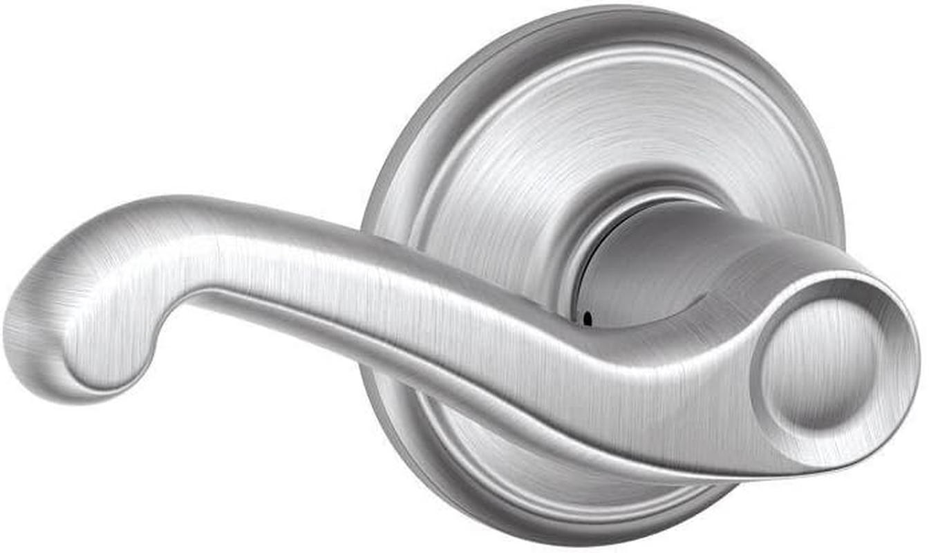 Schlage F10 Flair Passage Lever Set, Satin Chrome