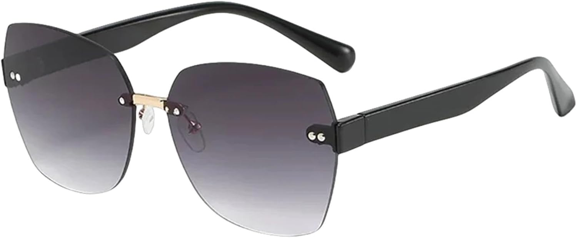 Fashion Rimless Sunglasses Women Gradient Sun Glasses Luxury Trimming Frameless Eyeglasses Ladies(B) image number 5