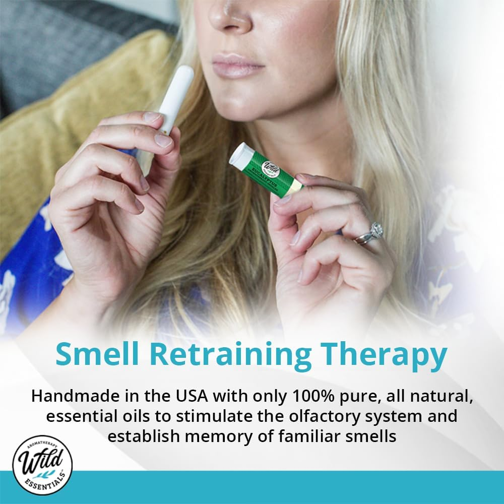 Wild Essentials Smell Retraining Kit Nasal Inhalers, Made in the USA, Pure Essential Oils, Olfactory Therapy, Loss of Smell, Aromatherapy White, White, Small-Medium image number 5