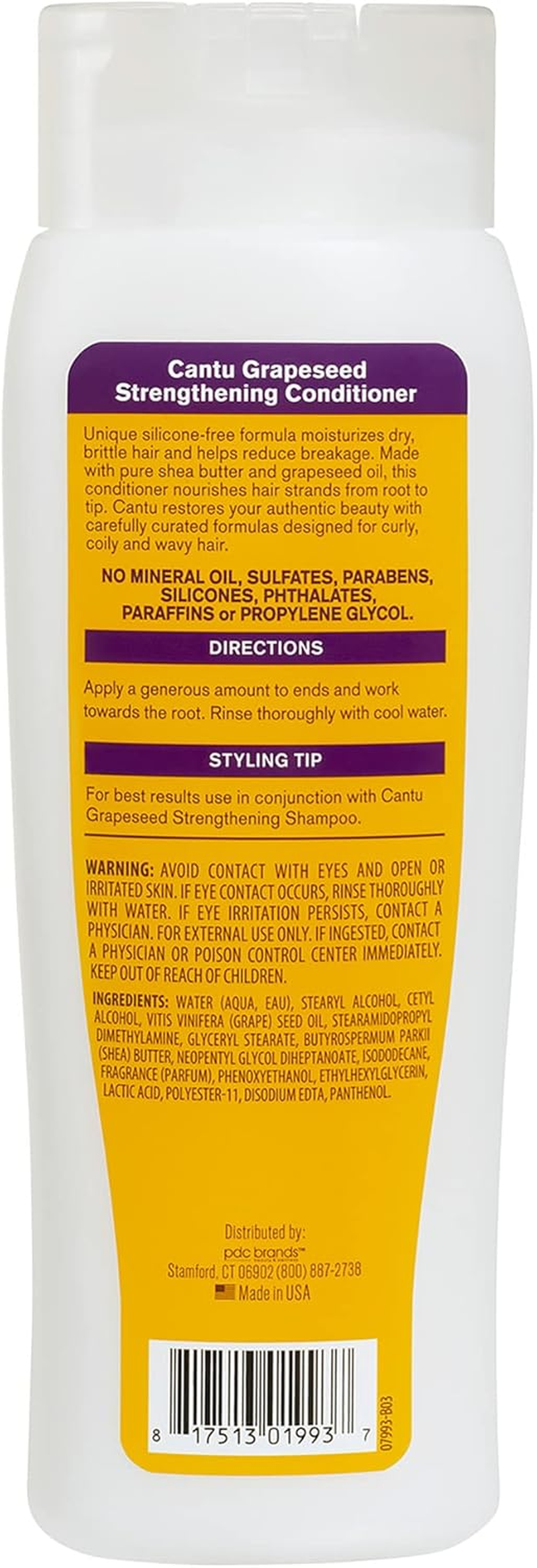 Cantu Grapeseed Hydrating Sulfate Free Cream Conditioner 400 Ml image number 5