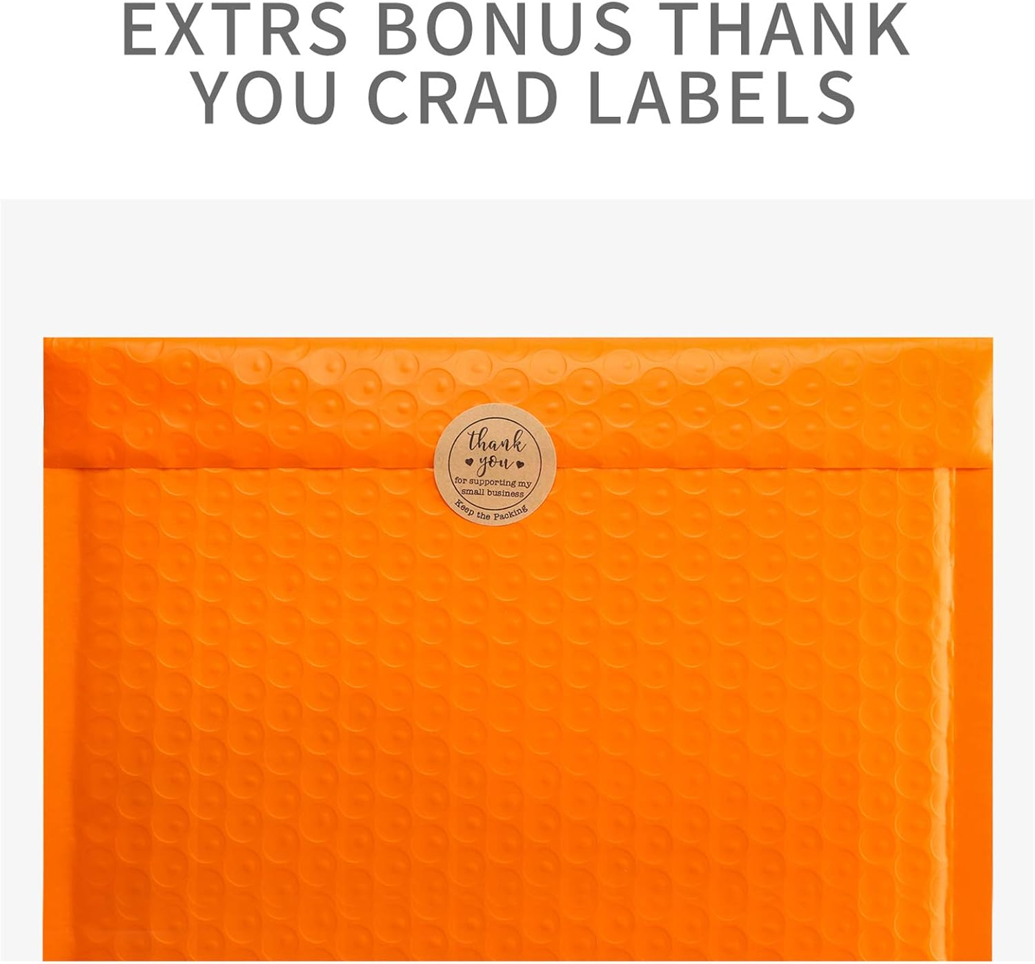 7.25X12 Inch Poly Bubble Mailers #1 Padded Envelopes Bulk, 25Pcs Self Seal Mailing Envelopes Bubble Padded Mailers(Orange, inside Size: 7.25X11") image number 2