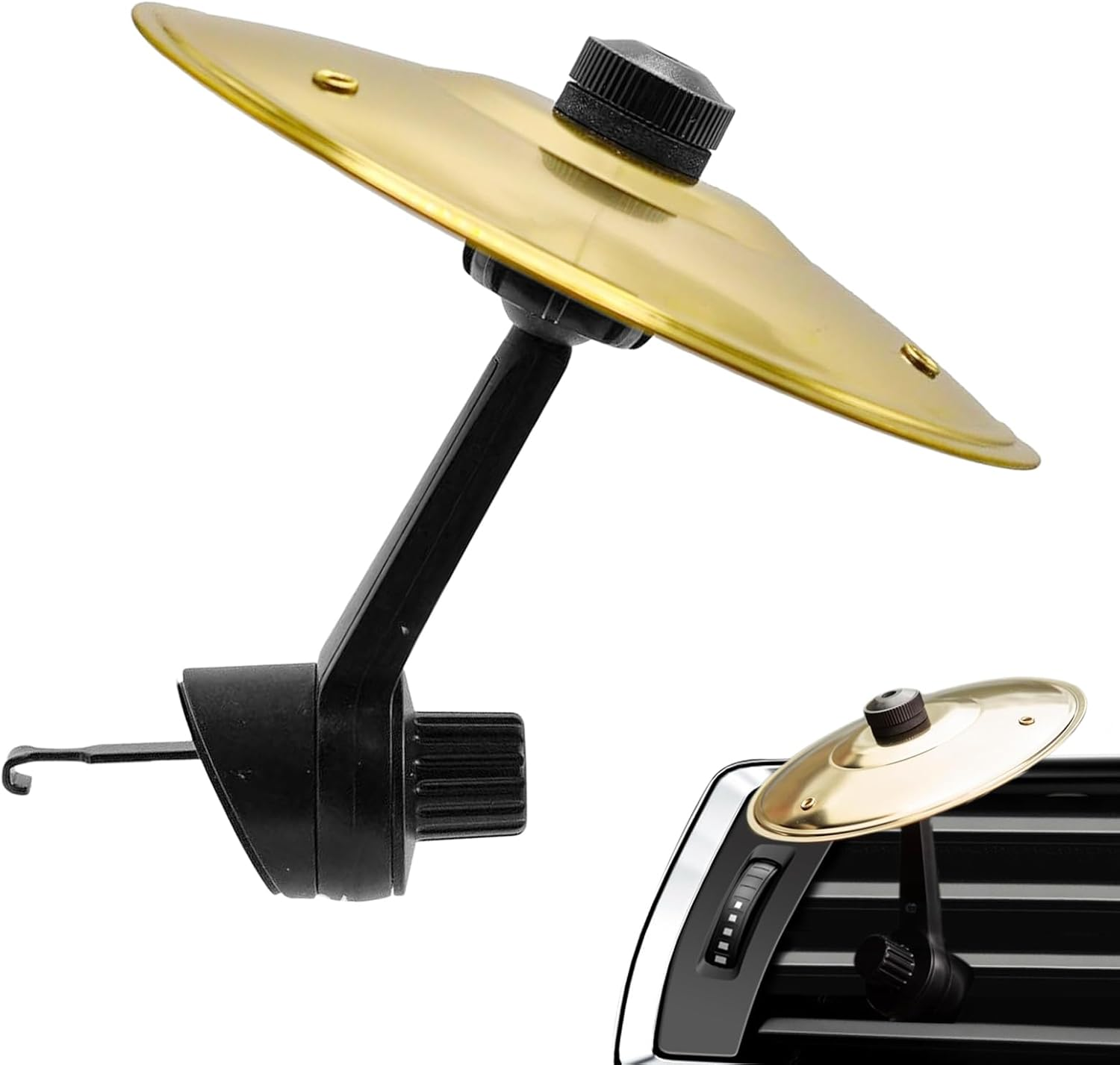 Car Drum Air Vent Percussion Instrument Drum Crash for Car Ventilation Iron Automotive Decor, Compact Musical Instruments Vehicle Accessories for Music Lovers