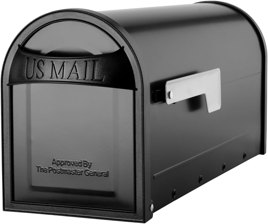 Architectural Mailboxes 8760B-10 Carlisle Postmount Mailbox, Medium, Black image number 5