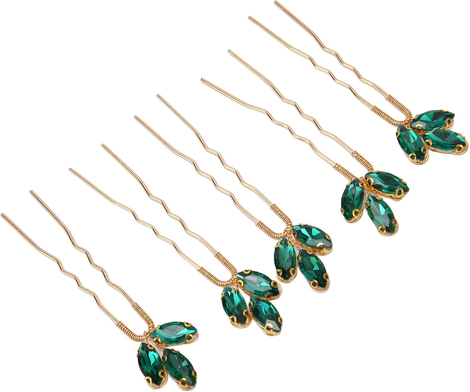 Vintage Hair Jewelry Handmade Safe 5 Pieces Rhinestone Hair Pin Exquisite for Party