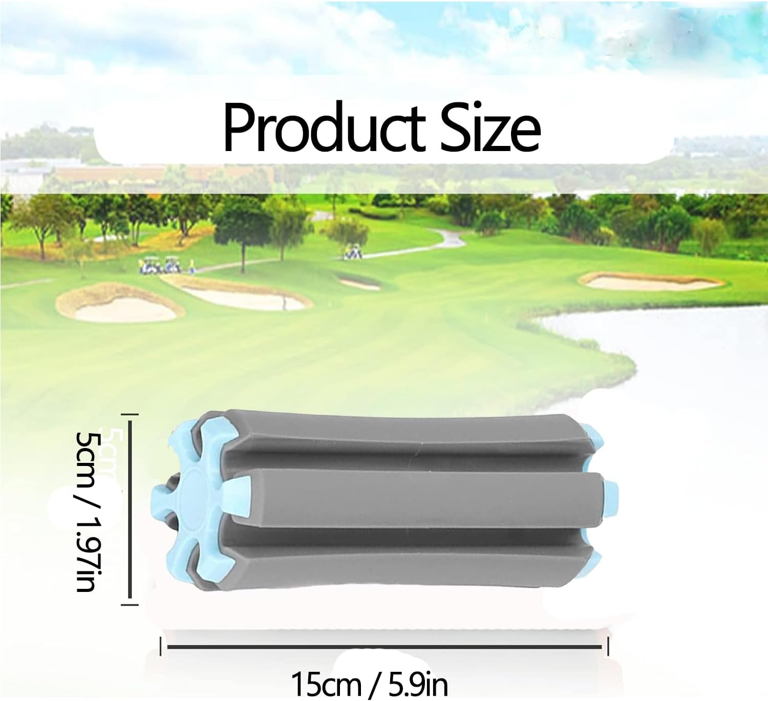 WADY Golf Club Carrier, Portable Golf Club Retainer, Golf Club Retainer Fixed Support Fixed Clip Holder Holds up to 6 Clubs, Golf Club Divider for Carrying - Gra+Blue image number 3