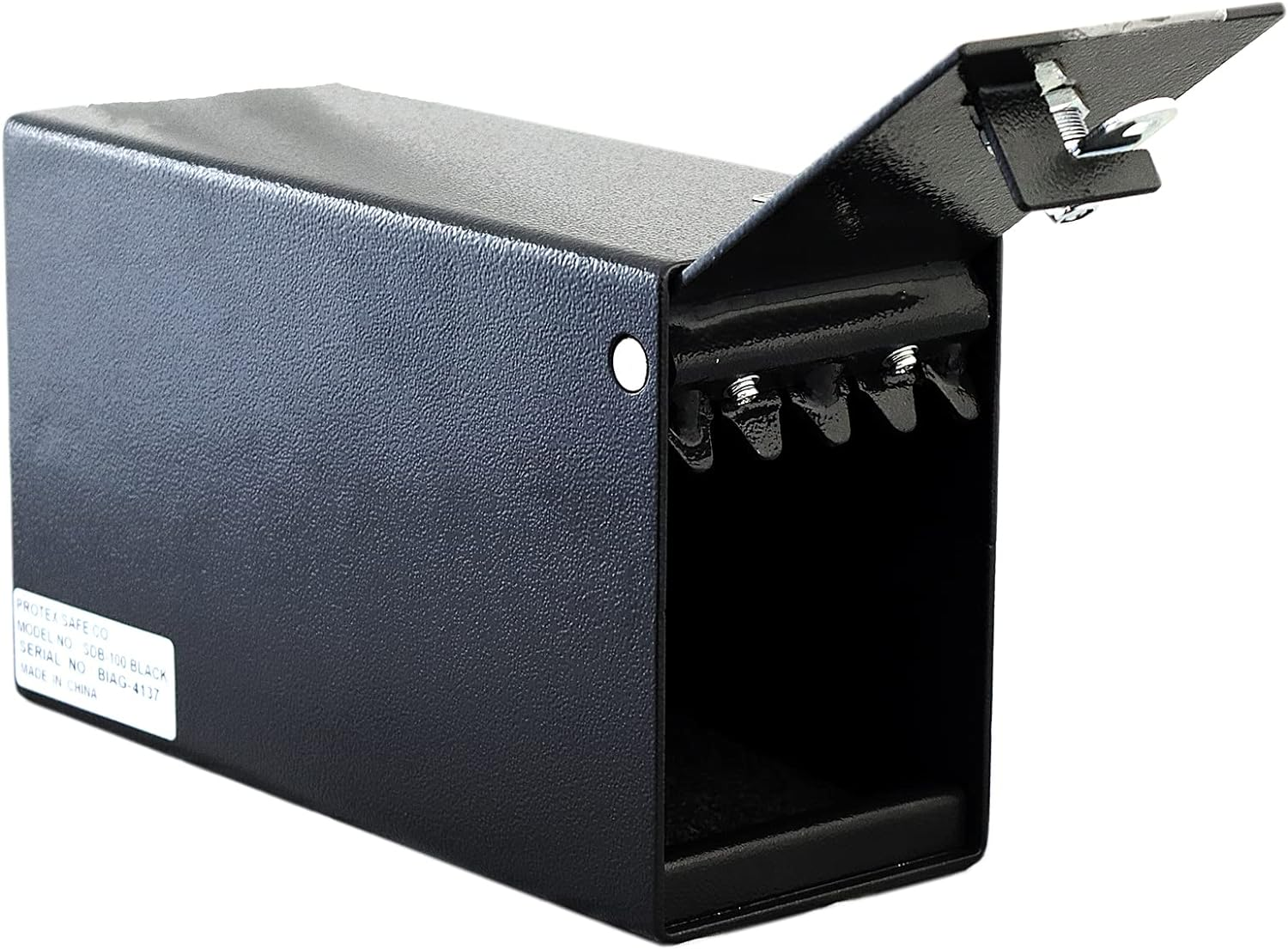 Protex Drop Box Safe (Sdb-100)-Black, for Cash, Checks and Envelopes, Saw-Toothed Baffle to Protect Slot, Powder Coated Finish, 4 Pre-Drilled Anchoring Holes image number 4