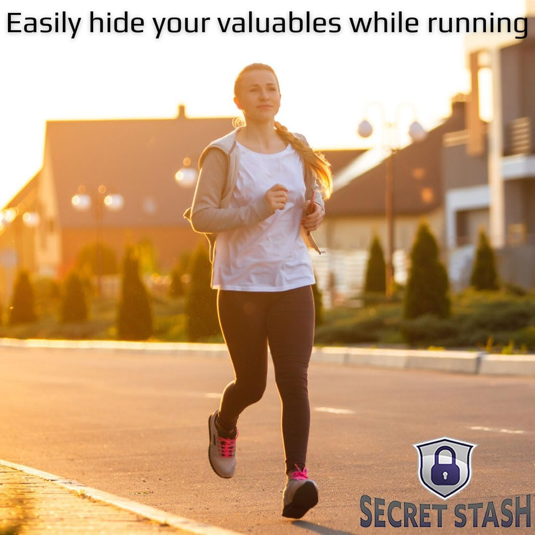 Security Money Belt with Hidden Money Pocket - Nylon Tactical Belt for Men & Women with Zinc Alloy Buckle - Anti-Theft Wallet, Black, Large - 44 (Fits 42-46 Inch Waist) image number 3